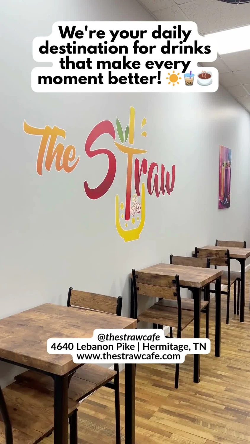 The Straw café wall: We’re your daily destination for drinks that make every moment better