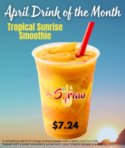 The Straw Coffee Shop Hermitage TN Tropical Sunrise Smoothie Real Fruit